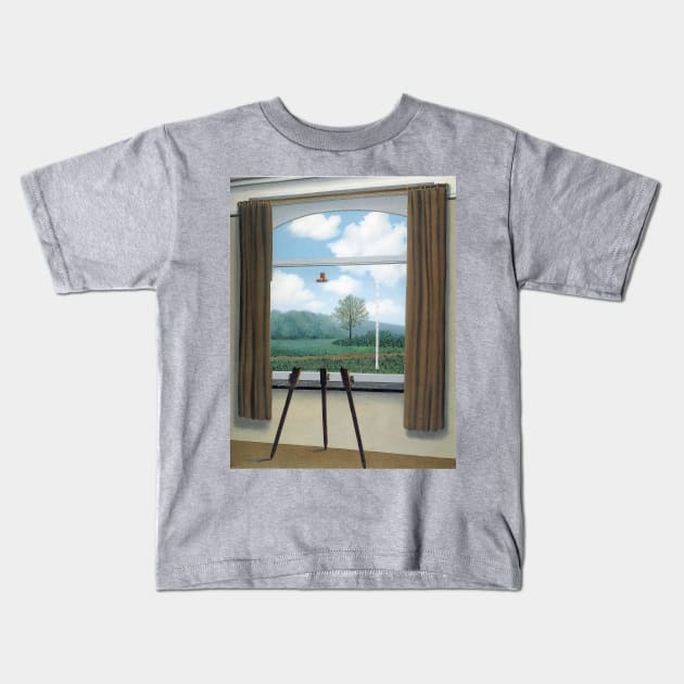 The Human Condition, 1933, by Rene Magritte Kids T-Shirt by SteelWoolBunny